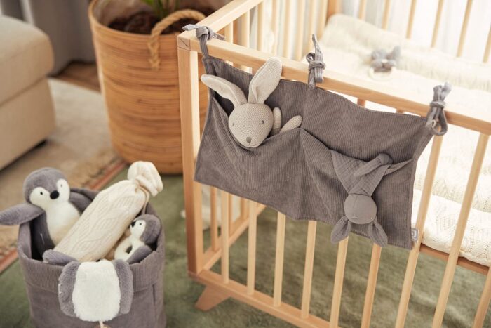 Jollein 037-001-65366 Stofftier Kuscheltier Hase Kaninchen Junge Joey grau 50 cm – Bild 2