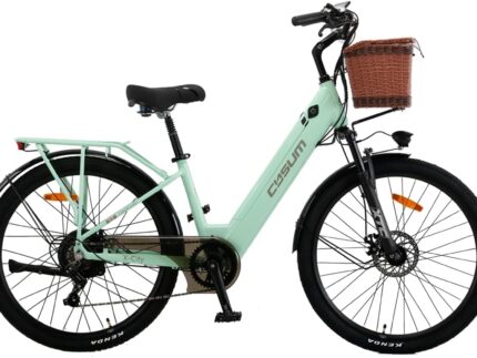 cysum X-City Elektrofahrrad für Erwachsene, 26 Zoll City Elektrofahrrad Damen Herren Lithium-Akku 48V 10,4Ah Motor 250W 25km/h Urban Switing