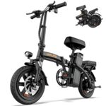 URLIFE E-Bike Klapprad 14", 48V 7.5Ah Austauschbarem Akku für Lange Reichweite bis 60KM, Elektrofahrrad 250W Motor, 3 Fahrmodi, Sitzhöhe Verstellbar, Falt-Pedelec ebike für Herren Damen