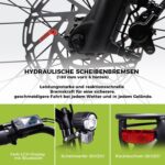 DERUIZ Quartz E-Bike Damen 28 Zoll Tiefeinsteiger, 8-Gang, 48V 13.4Ah Akku, bis zu 161 km, 55Nm Drehmoment, Hydraulische Scheibenbremsen, App, City & Trekking Elektrofahrrad für Damen & Herren