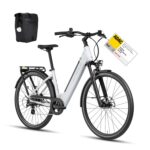 DERUIZ Quartz E-Bike Damen 28 Zoll Tiefeinsteiger, 8-Gang, 48V 13.4Ah Akku, bis zu 161 km, 55Nm Drehmoment, Hydraulische Scheibenbremsen, App, City & Trekking Elektrofahrrad für Damen & Herren