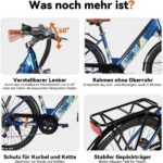 Hiland 26 Zoll 250W Elektrofahrrad, 7 Gang Elektrofahrrad für Männer Frauen mit Hartstahl Rahmen, Elektro Citybike mit 36V 7.8Ah/10.4Ah Akku, City Pendlerfahrrad für Erwachsene