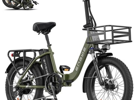 ENGWE E-Bike Klapprad Elektrofahrrad mit 20 Zoll Fat Tire, 15.6Ah Lithium-Akku für Lange Reichweite bis 140KM, 7-Gang-All-Terrain Ebike Herren für MTB, Strand & Schnee