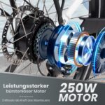 SAXXX E Bike Damen 28 Zoll Tiefeinsteiger mit 36V 13Ah Akku, Elektro Fahrrad Erwachsene mit Scheibenbremse, 7 Gang Kettenschaltung Pedelec mit Federgabel, Gepäckträger für Damen/Frauen Herren/Männer
