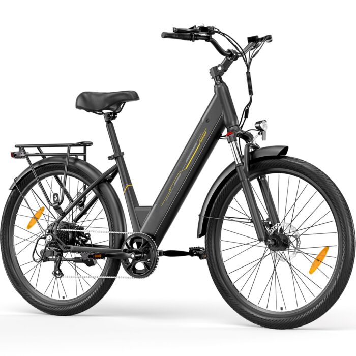 Elektrofahrrad 27,5 Zoll, Motor 250 W, Akku 36 V 15,6 Ah abnehmbar, Reichweite bis zu 100 km, 7 Gänge, LCD-Display, Unterstützung 25 km/h, maximale Belastung 120 kg, Unisex E-Bike Modell