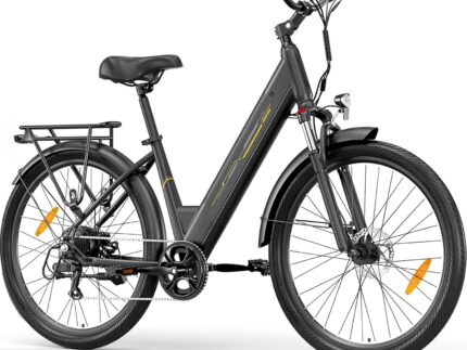 Elektrofahrrad 27,5 Zoll, Motor 250 W, Akku 36 V 15,6 Ah abnehmbar, Reichweite bis zu 100 km, 7 Gänge, LCD-Display, Unterstützung 25 km/h, maximale Belastung 120 kg, Unisex E-Bike Modell