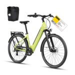 DERUIZ Quartz E-Bike Damen 28 Zoll Tiefeinsteiger, 8-Gang, 48V 13.4Ah Akku, bis zu 161 km, 55Nm Drehmoment, Hydraulische Scheibenbremsen, App, City & Trekking Elektrofahrrad für Damen & Herren