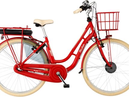 FISCHER E-Bike City CITA RETRO 2.0, Elektrofahrrad für Damen und Herren, RH 48 cm, Frontmotor 32 Nm, 36 V Akku
