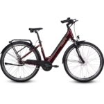 SAXONETTE E Bike mit Rücktrittbremse und nabenschaltung, Ebike Damen 28 Zoll mit 36V 13Ah BMS Akku, 7 Gang Elektro Fahrrad Erwachsene mit Federgabel, Pedelec mit Gepäckträger für Damen und Herren