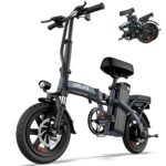 URLIFE E-Bike Klapprad 14", 48V 7.5Ah Austauschbarem Akku für Lange Reichweite bis 60KM, Elektrofahrrad 250W Motor, 3 Fahrmodi, Sitzhöhe Verstellbar, Falt-Pedelec ebike für Herren Damen