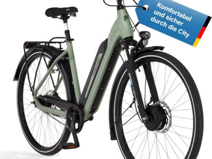Fischer E-Bike City CITA 2403 Active Elektrofahrrad für Damen und Herren, RH 43, Frontmotor 40 Nm, 48 V Akku