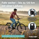 Fischer E-Bike Trekking VIATOR 2.1 Active, Elektrofahrrad für Damen und Herren, RH 45, 459Wh, Heckmotor 50Nm, 48V