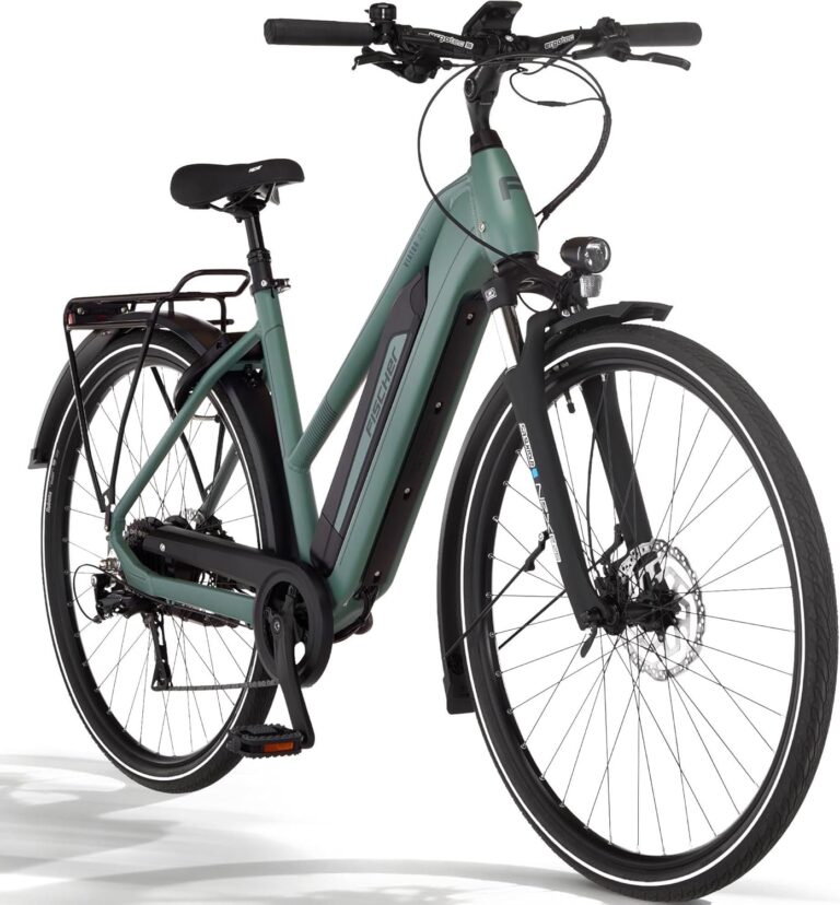 Fischer E-Bike Trekking VIATOR 2.1 Active, Elektrofahrrad für Damen und Herren, RH 45, 459Wh, Heckmotor 50Nm, 48V