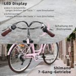 VecoCraft HEBE elektrofahrräder City E-Bike | ebike Damen 28 Zoll | 7-Gang-Shimano-Schaltung | Ananda Hinterer Motor 250W | EU-konformes für e Bike Herren und Damen